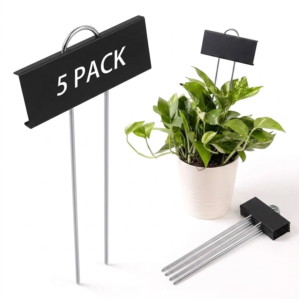 Garden Label Marker - Waterproof 5PCS T Type Metal Plant