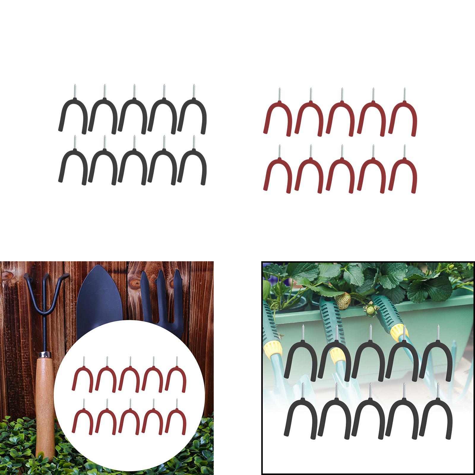 Gardening Tools Unique - 10Pcs Screw in U Hooks, Wall