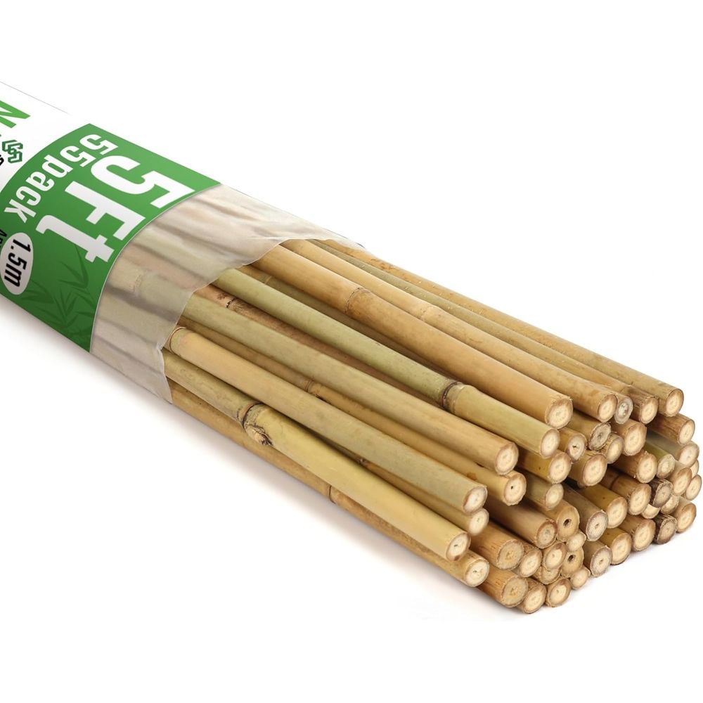 Plant Support Stake - Set of 55 Bamboo Plant Stakes