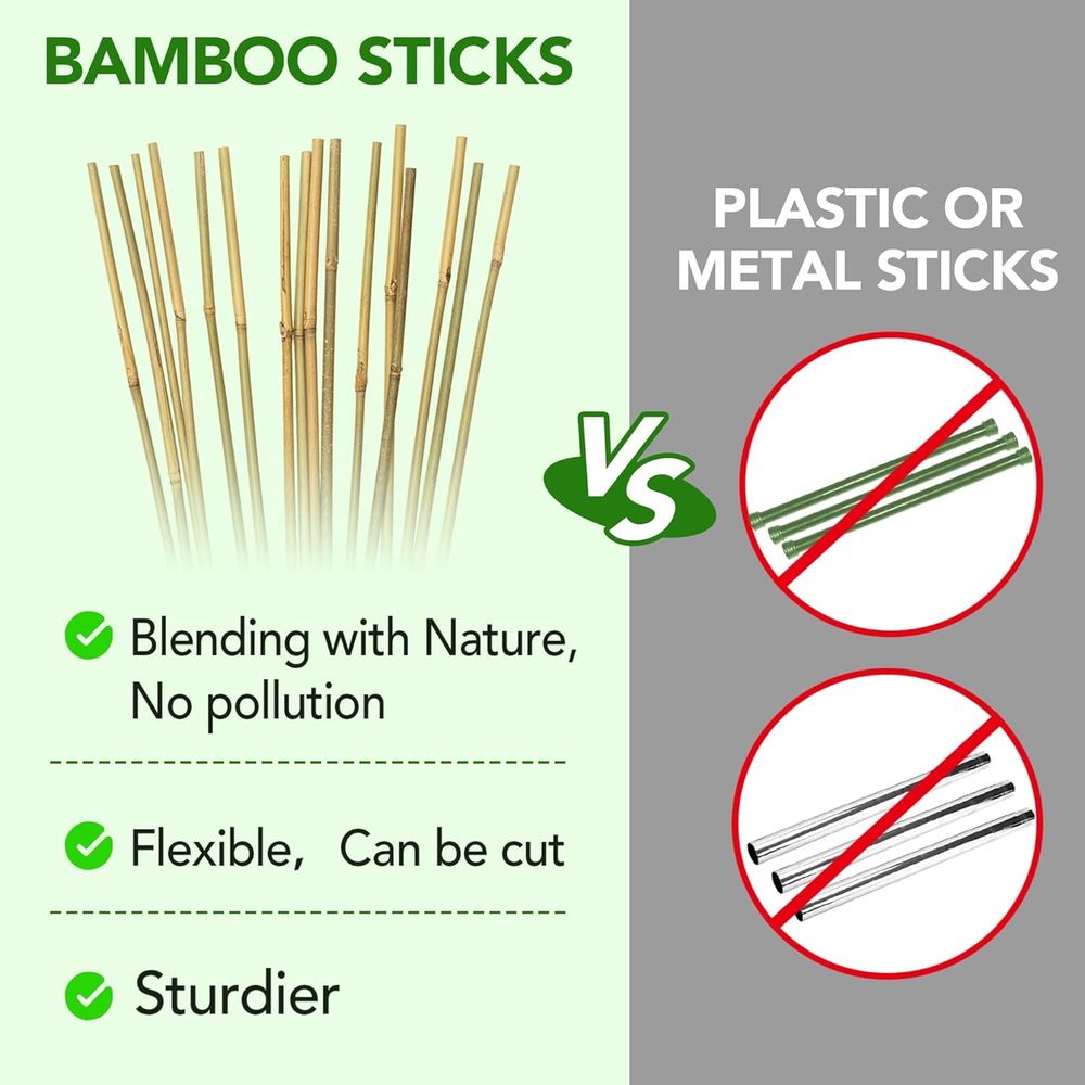 70-Pack 4-Foot Natural Bamboo  - Plant Support Stake 评论和价格