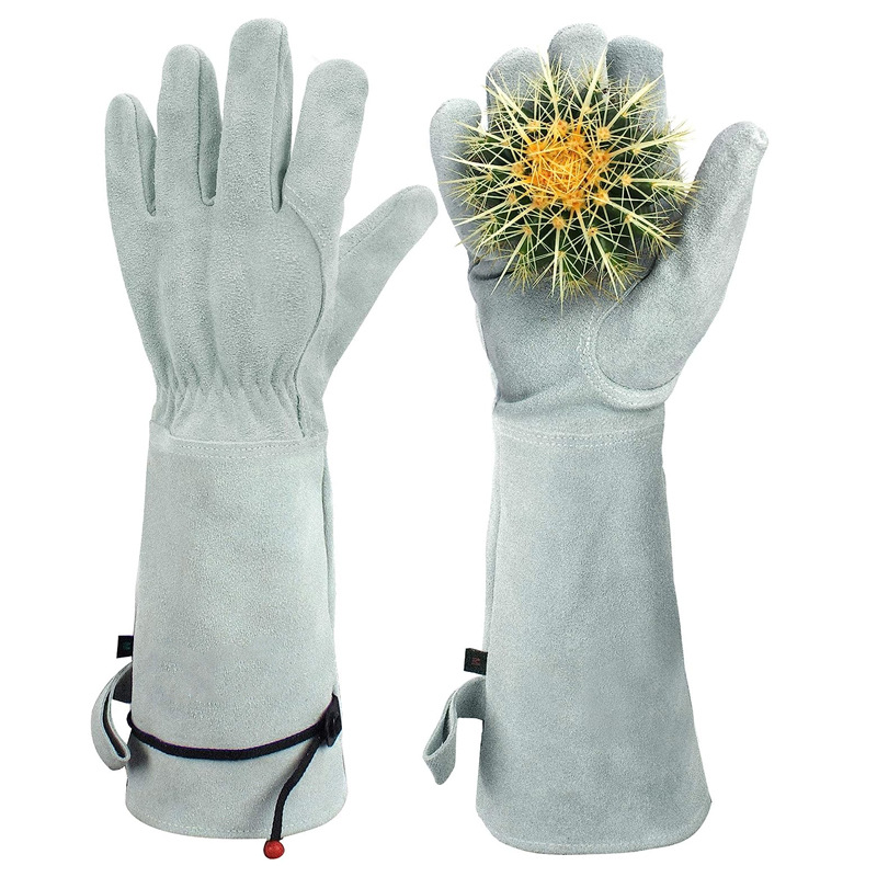 Cowhide Long Tube Garden Glove - Garden Gloves Thorn Proof 评论和价格