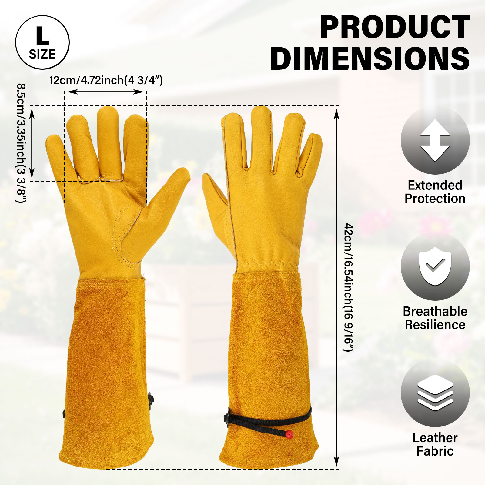 Long Gardening Gloves Adjustab - Garden Gloves Thorn Proof 评论和价格