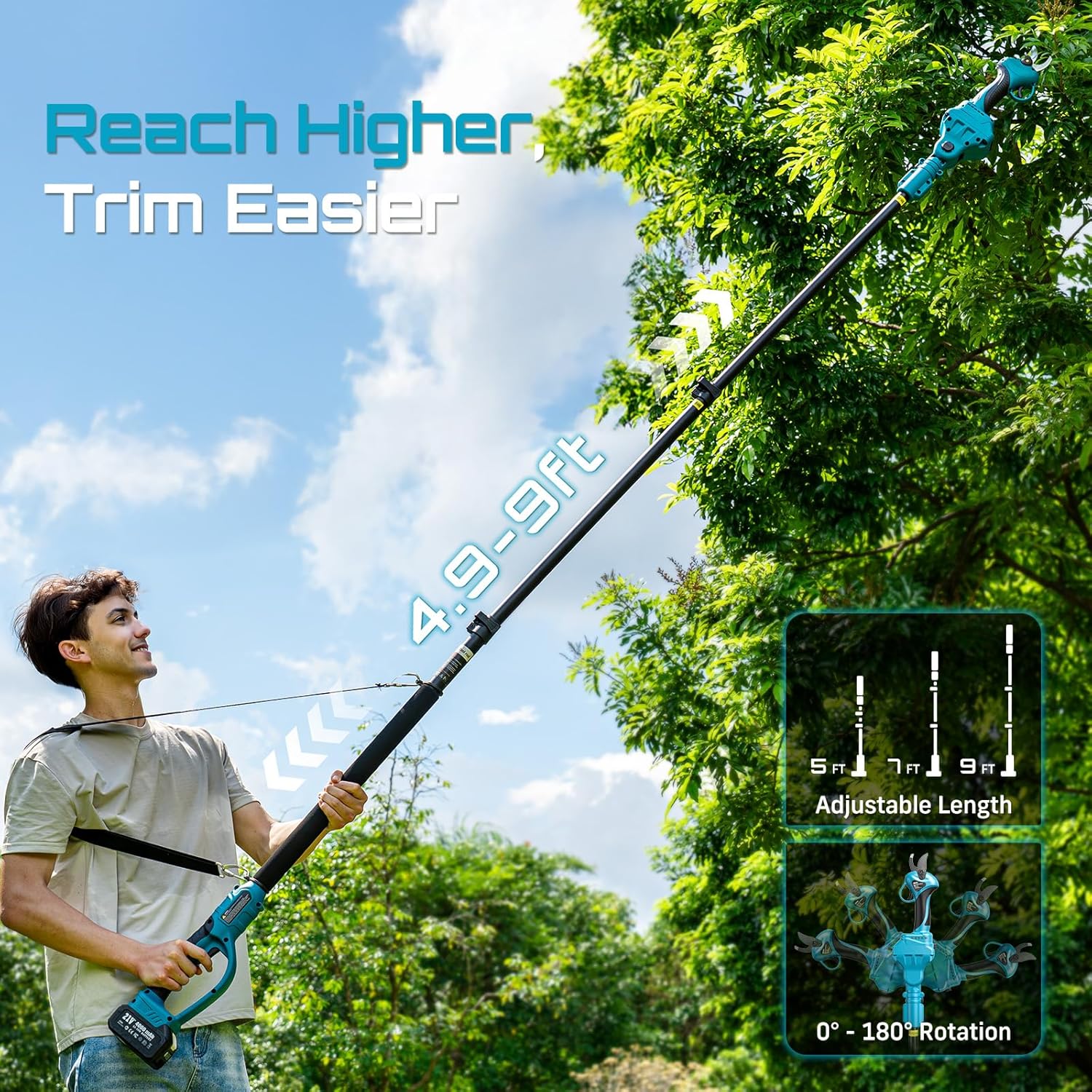 SEESII 2.5m Brushless Telescop - Gardening Tools Scissors 评论和价格