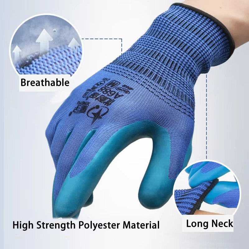 1/Pair Waterproof Rubber Coate - Garden Gloves Thorn Proof 评论和价格