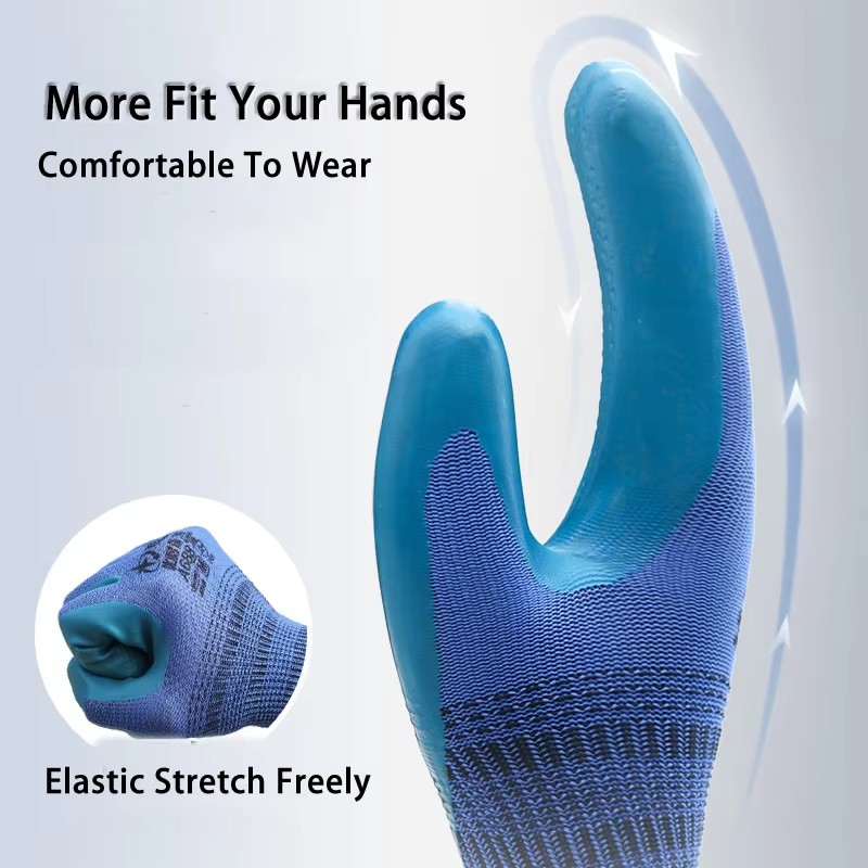 1/Pair Waterproof Rubber Coate - Garden Gloves Thorn Proof 评论和价格