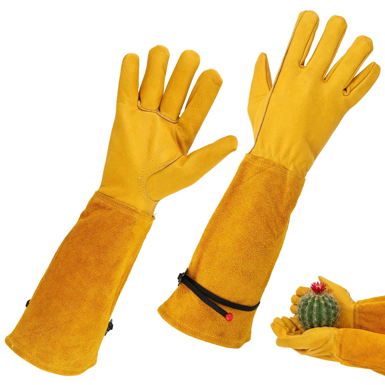 Long Gardening Gloves Leather  - Garden Gloves Thorn Proof 评论和价格