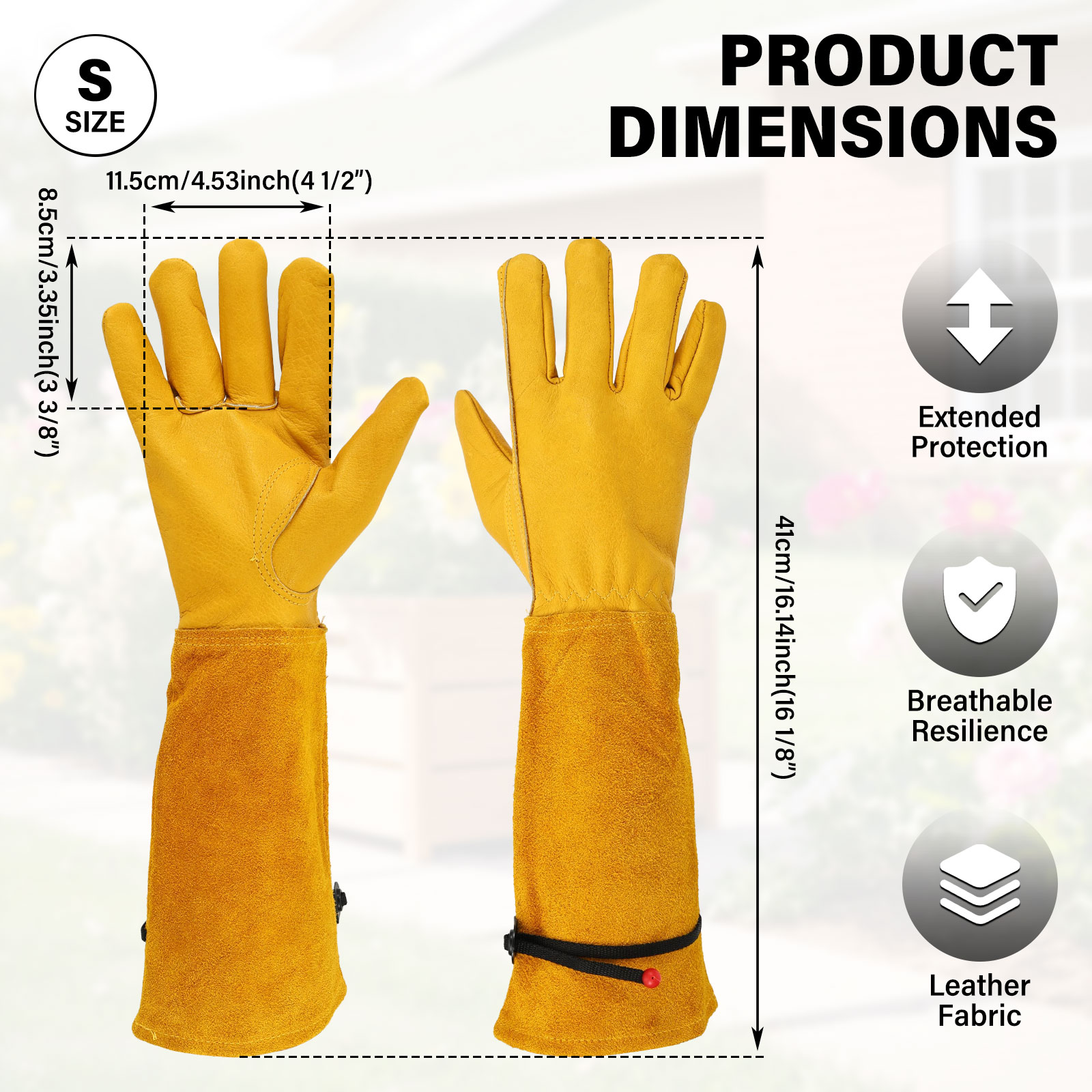 Long Gardening Gloves Leather  - Garden Gloves Thorn Proof 评论和价格