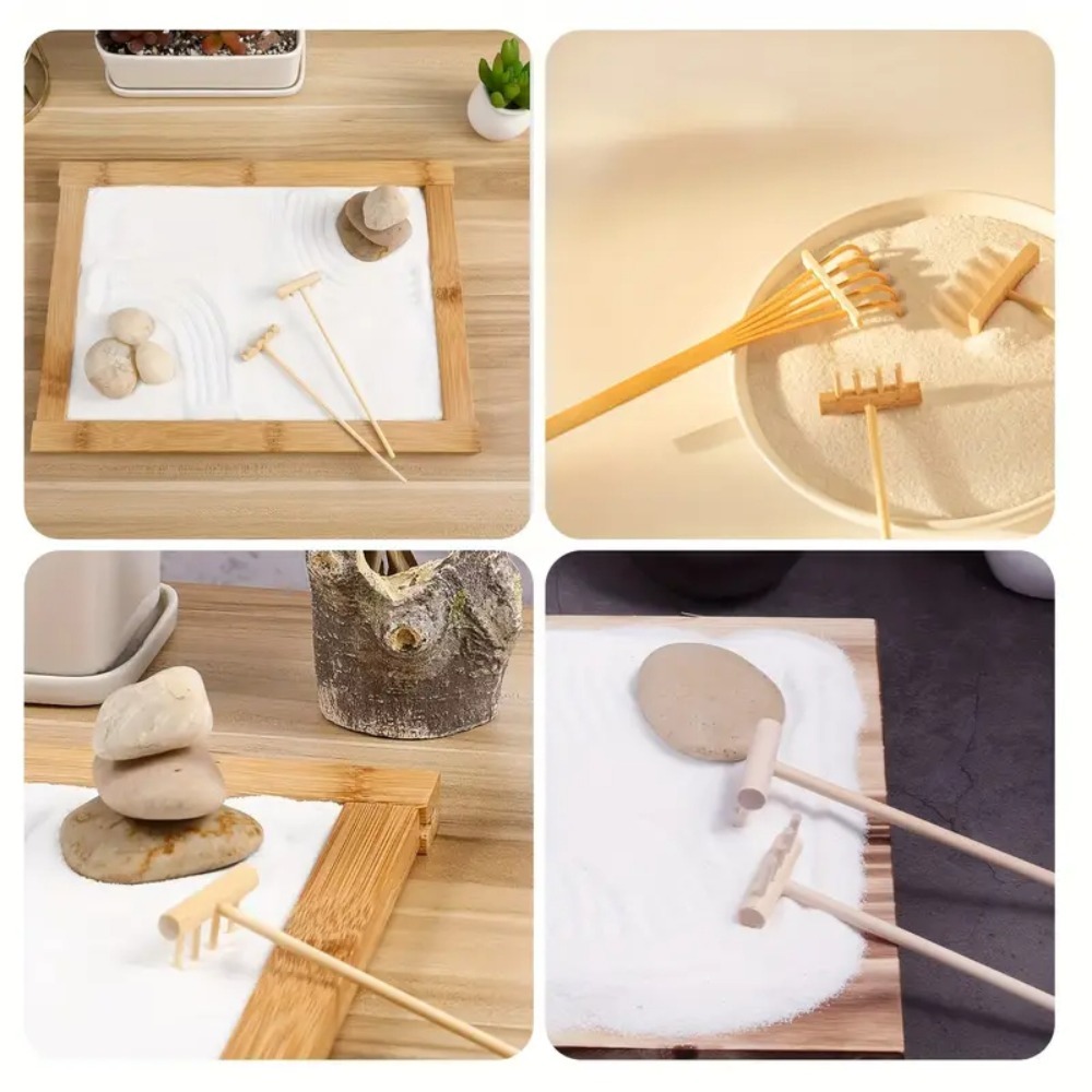 6pcs Mini Bamboo Rake Set for  - Gardening Tools In Japan 评论和价格