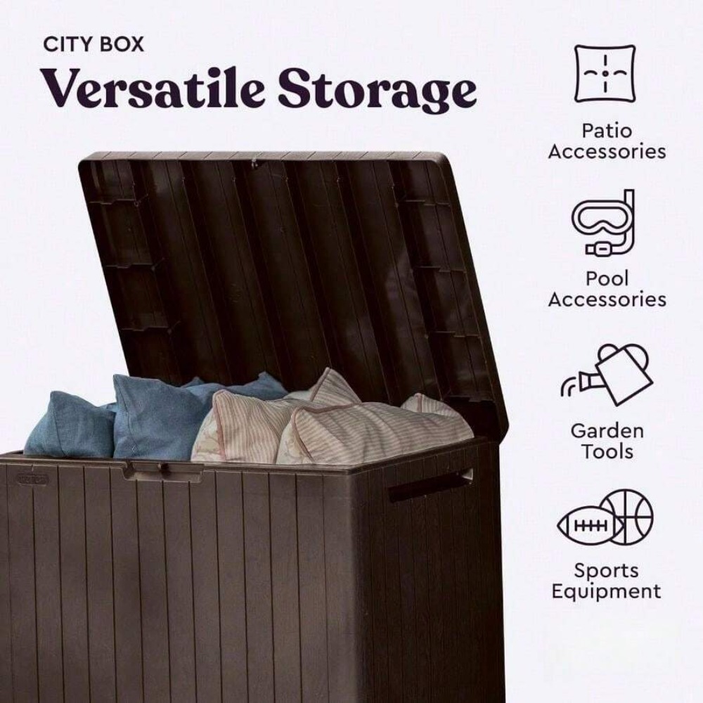 30 Gallon Resin Outdoor Storag - Gardening Tools And Accessories 评论和价格