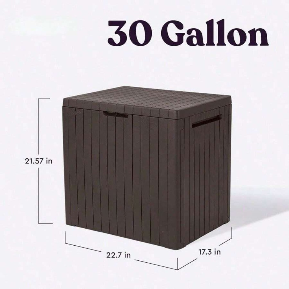30 Gallon Resin Outdoor Storag - Gardening Tools And Accessories 评论和价格