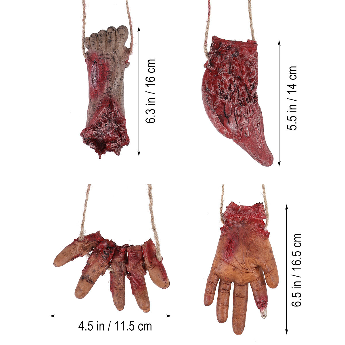 4pcs Halloween Realistic Organ - Gardening Tools Unique 评论和价格